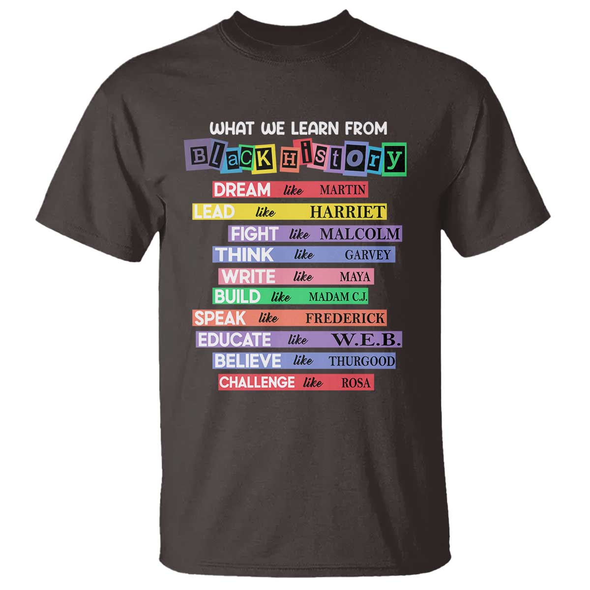 What We Learn From Black History T Shirt Celebration African American Roots Pride TS02