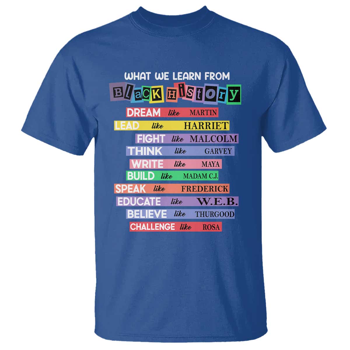 What We Learn From Black History T Shirt Celebration African American Roots Pride TS02