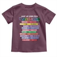 What We Learn From Black History Toddler T Shirt Celebration African American Roots Pride TS02