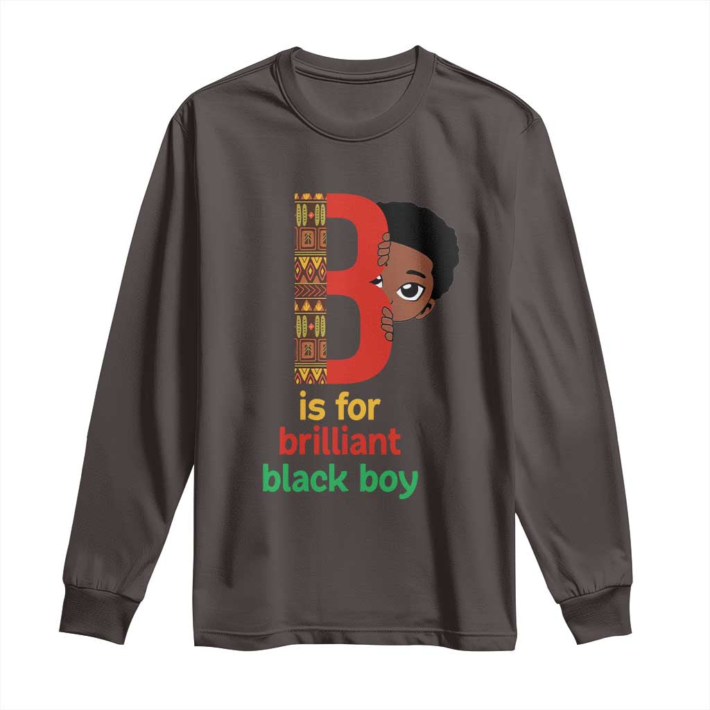 Black History Month Boy Long Sleeve Shirt B Is For Brilliant HBCU Education