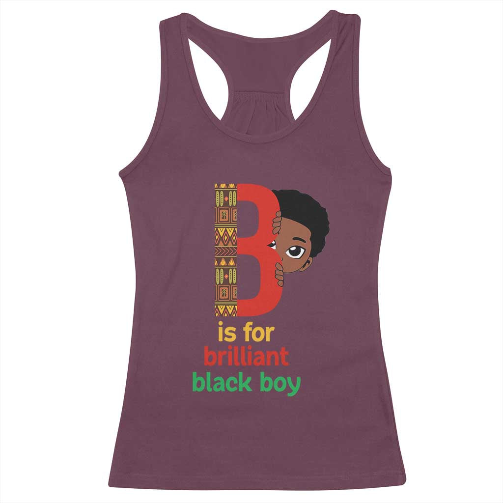 Black History Month Boy Racerback Tank Top B Is For Brilliant HBCU Education