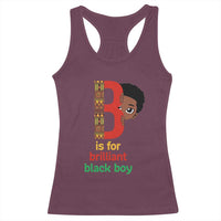 Black History Month Boy Racerback Tank Top B Is For Brilliant HBCU Education
