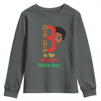 Black History Month Boy Youth Sweatshirt B Is For Brilliant HBCU Education