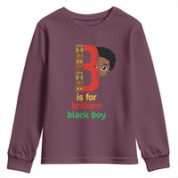 Black History Month Boy Youth Sweatshirt B Is For Brilliant HBCU Education