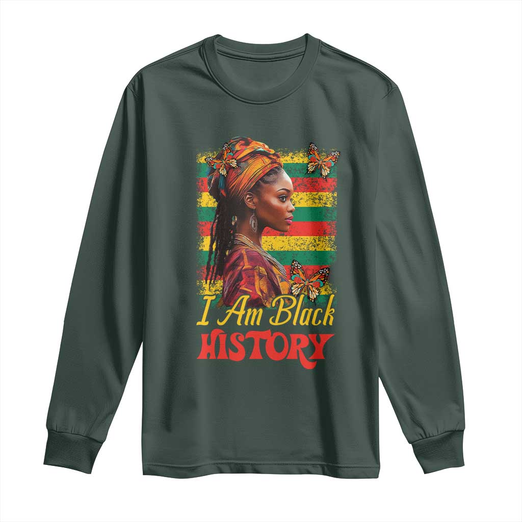 I Am Black History Long Sleeve Shirt African American Pride Woman
