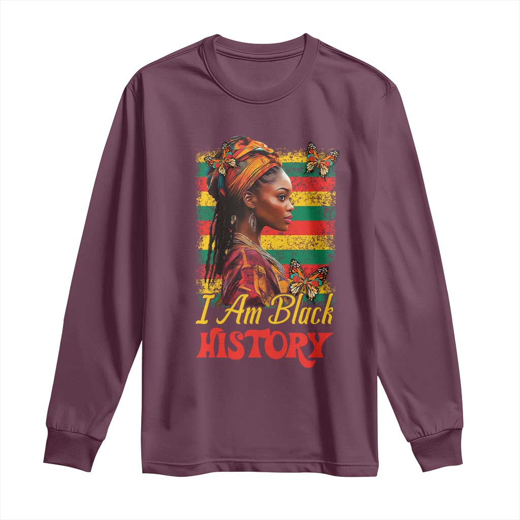 I Am Black History Long Sleeve Shirt African American Pride Woman