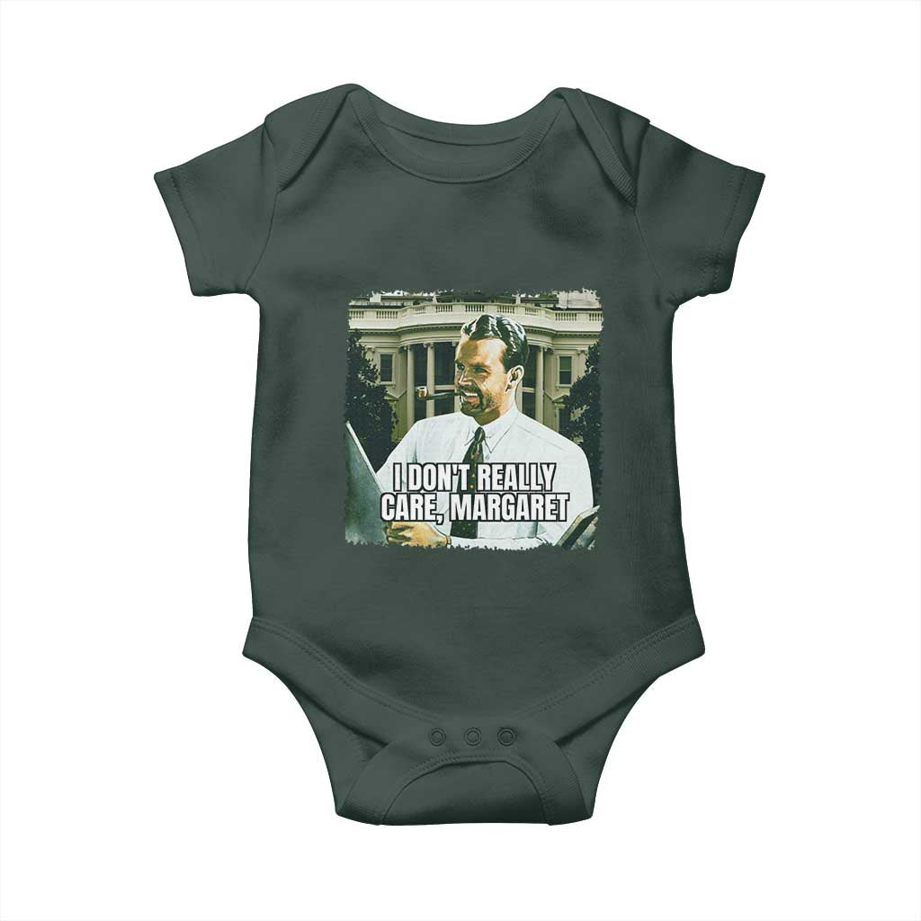 Funny JD Vance Interview Meme Baby Onesie I Don't Really Care Margaret