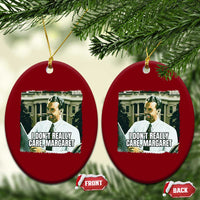 Funny JD Vance Interview Meme Ceramic Ornament I Don't Really Care Margaret - Wonder Print Shop
