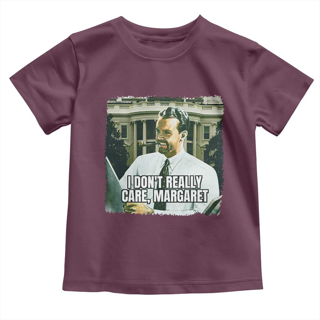 Funny JD Vance Interview Meme Toddler T Shirt I Don't Really Care Margaret