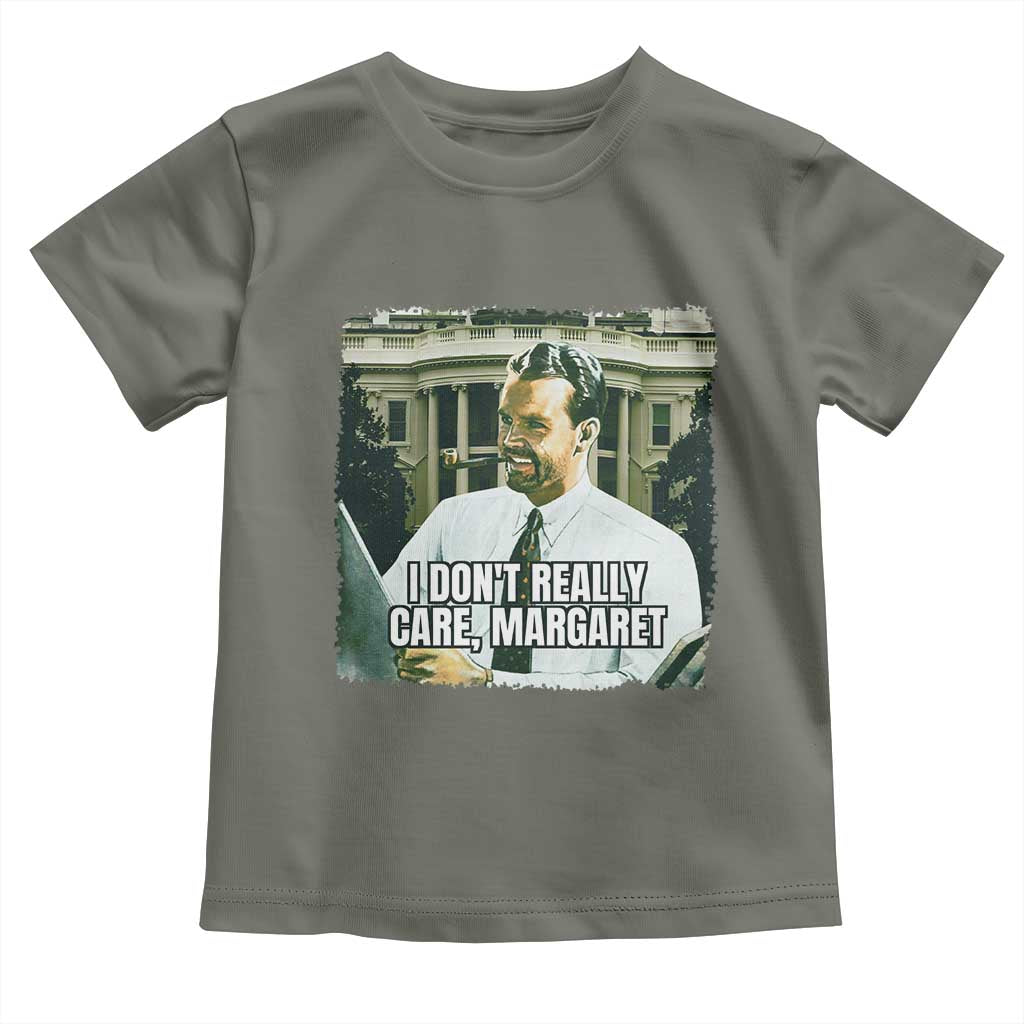 Funny JD Vance Interview Meme Toddler T Shirt I Don't Really Care Margaret