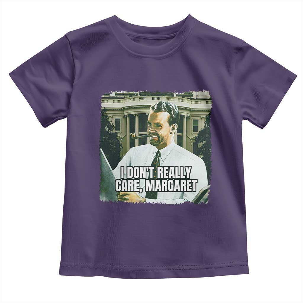 Funny JD Vance Interview Meme Toddler T Shirt I Don't Really Care Margaret