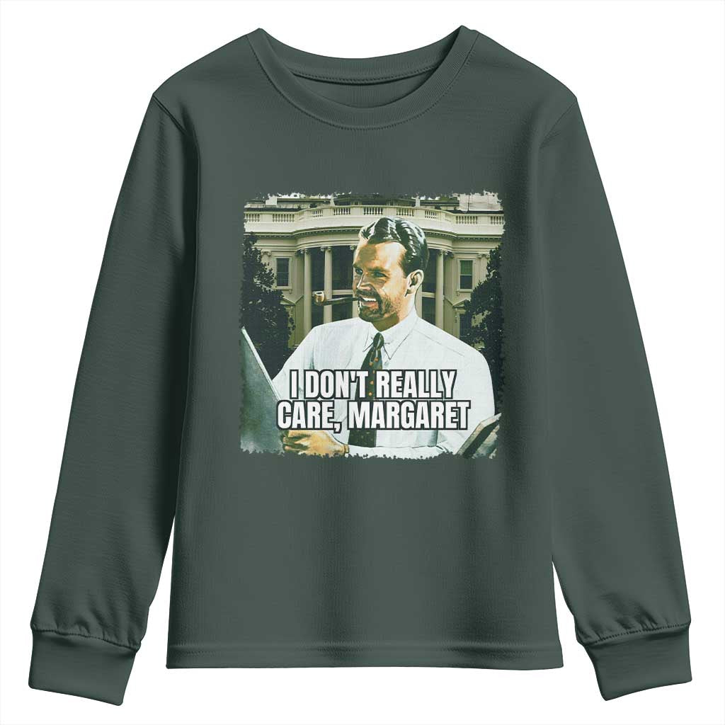 Funny JD Vance Interview Meme Youth Sweatshirt I Don't Really Care Margaret