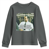 Funny JD Vance Interview Meme Youth Sweatshirt I Don't Really Care Margaret