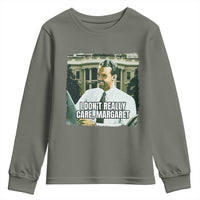 Funny JD Vance Interview Meme Youth Sweatshirt I Don't Really Care Margaret