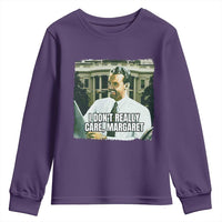 Funny JD Vance Interview Meme Youth Sweatshirt I Don't Really Care Margaret