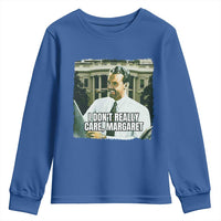 Funny JD Vance Interview Meme Youth Sweatshirt I Don't Really Care Margaret