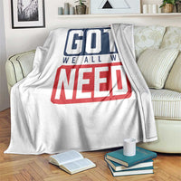 We All We Got We All We Need Motivational Throw Blanket Minimalist Bold Sports Style