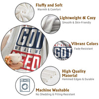 We All We Got We All We Need Motivational Throw Blanket Minimalist Bold Sports Style
