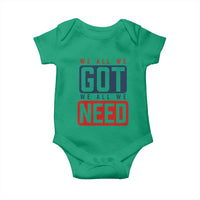 We All We Got We All We Need Motivational Baby Onesie Minimalist Bold Sports Style