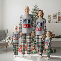 We All We Got We All We Need Motivational Plaid Pajama Set Minimalist Bold Sports Style