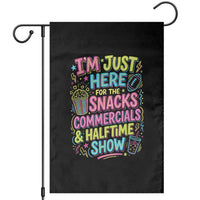 I'm Just Here for The Snacks Commercials Halftime Show Garden Flag Funny Game Day Neon Style