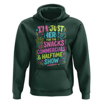 I'm Just Here for The Snacks Commercials Halftime Show Hoodie Funny Game Day Neon Style