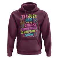 I'm Just Here for The Snacks Commercials Halftime Show Hoodie Funny Game Day Neon Style