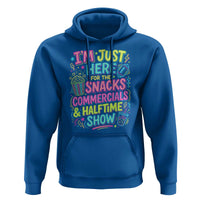 I'm Just Here for The Snacks Commercials Halftime Show Hoodie Funny Game Day Neon Style