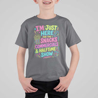 I'm Just Here for The Snacks Commercials Halftime Show T Shirt For Kid Funny Game Day Neon Style