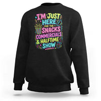 I'm Just Here for The Snacks Commercials Halftime Show Sweatshirt Funny Game Day Neon Style