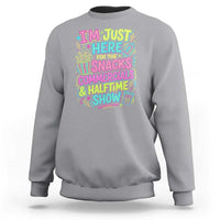 I'm Just Here for The Snacks Commercials Halftime Show Sweatshirt Funny Game Day Neon Style