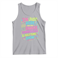 I'm Just Here for The Snacks Commercials Halftime Show Tank Top Funny Game Day Neon Style