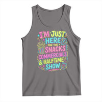 I'm Just Here for The Snacks Commercials Halftime Show Tank Top Funny Game Day Neon Style