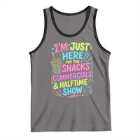 I'm Just Here for The Snacks Commercials Halftime Show Tank Top Funny Game Day Neon Style