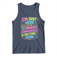 I'm Just Here for The Snacks Commercials Halftime Show Tank Top Funny Game Day Neon Style