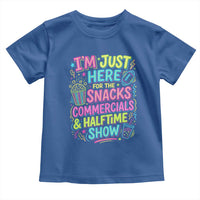 I'm Just Here for The Snacks Commercials Halftime Show Toddler T Shirt Funny Game Day Neon Style