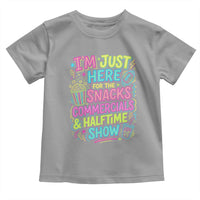 I'm Just Here for The Snacks Commercials Halftime Show Toddler T Shirt Funny Game Day Neon Style