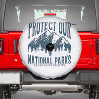 Protect Our National Parks Spare Tire Cover Retro Mountain Nature Graphic