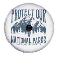 Protect Our National Parks Spare Tire Cover Retro Mountain Nature Graphic