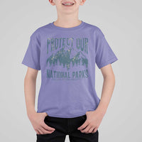 Protect Our National Parks T Shirt For Kid Retro Mountain Nature Graphic