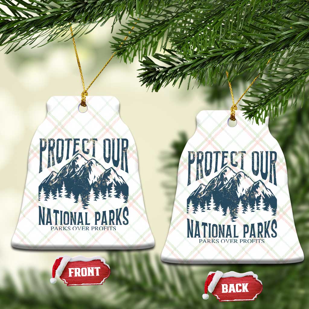 Protect Our National Parks Ceramic Ornament Retro Mountain Nature Graphic - Wonder Print Shop