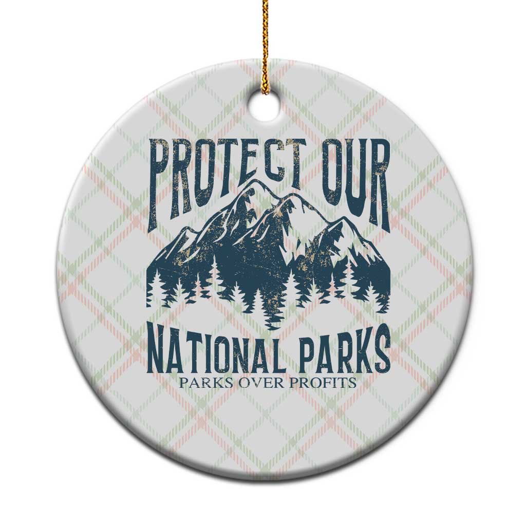 Protect Our National Parks Ceramic Ornament Retro Mountain Nature Graphic - Wonder Print Shop