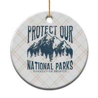 Protect Our National Parks Ceramic Ornament Retro Mountain Nature Graphic - Wonder Print Shop