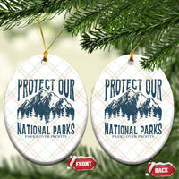 Protect Our National Parks Ceramic Ornament Retro Mountain Nature Graphic - Wonder Print Shop