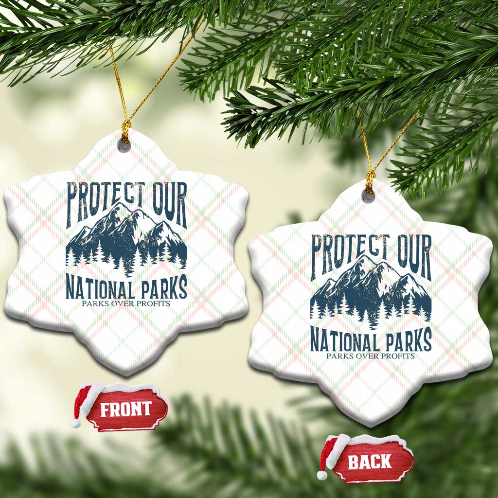 Protect Our National Parks Ceramic Ornament Retro Mountain Nature Graphic - Wonder Print Shop