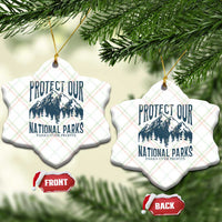 Protect Our National Parks Ceramic Ornament Retro Mountain Nature Graphic - Wonder Print Shop