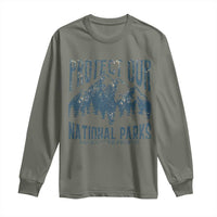 Protect Our National Parks Long Sleeve Shirt Retro Mountain Nature Graphic