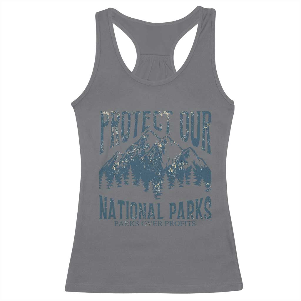 Protect Our National Parks Racerback Tank Top Retro Mountain Nature Graphic