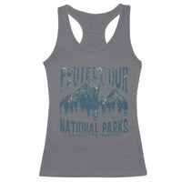 Protect Our National Parks Racerback Tank Top Retro Mountain Nature Graphic