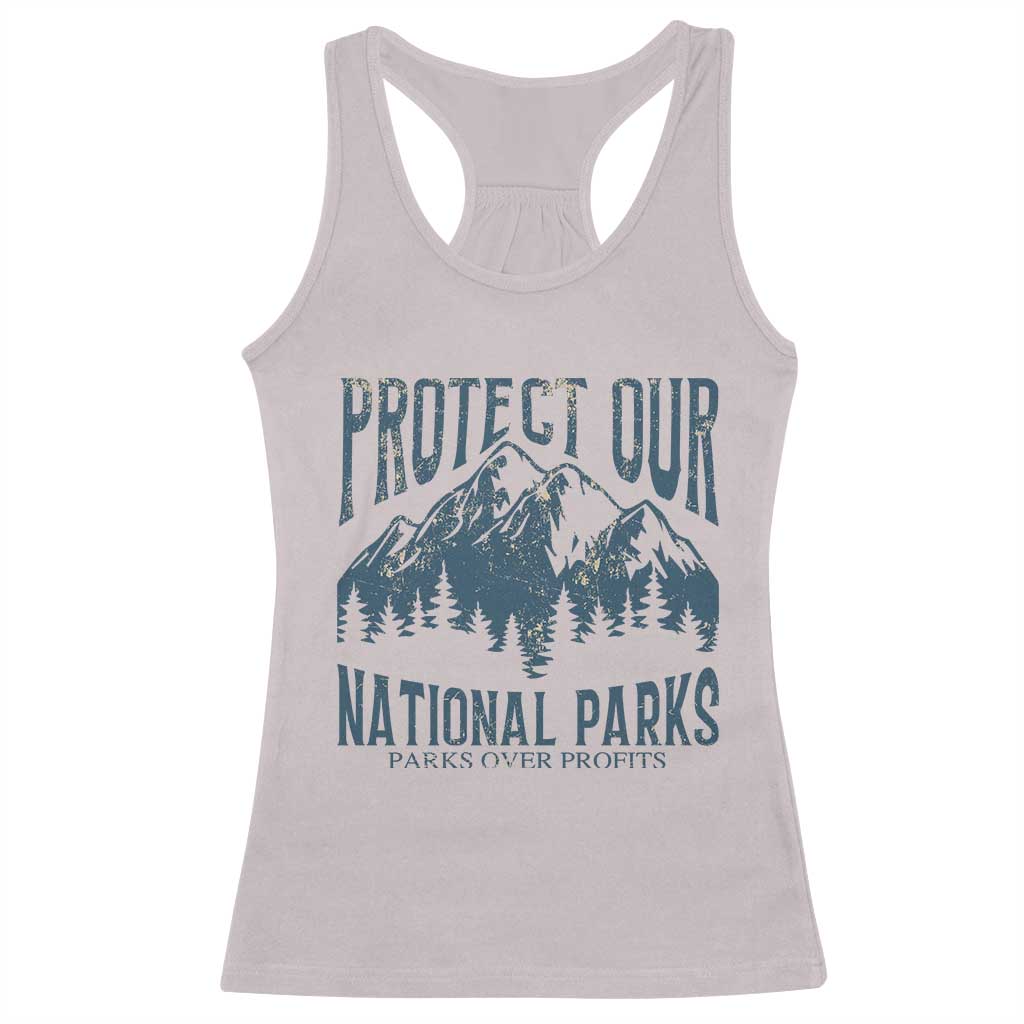 Protect Our National Parks Racerback Tank Top Retro Mountain Nature Graphic